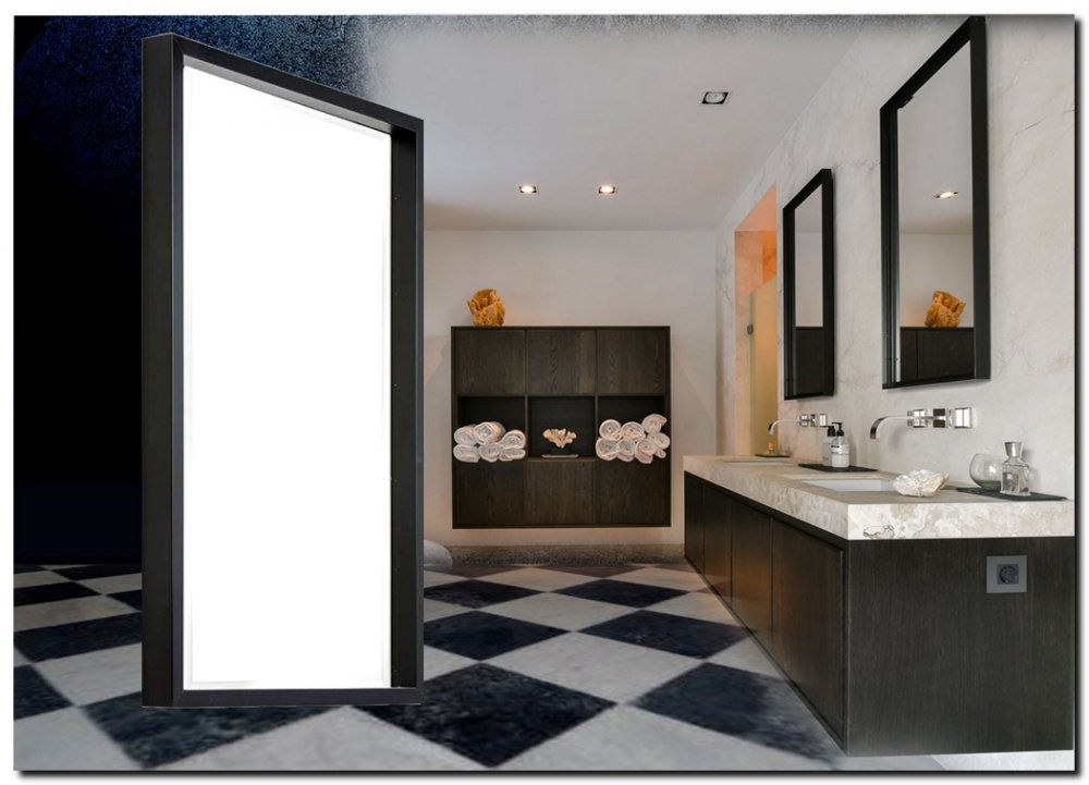 00004zwart-60120 Mirror Yestin black Special offer