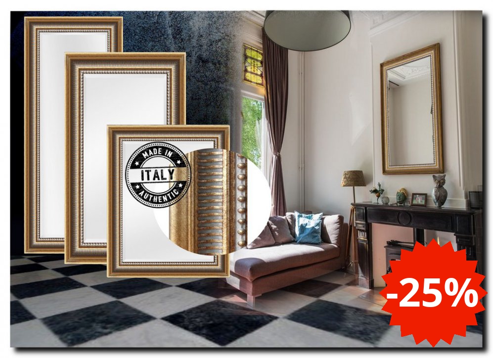 0000M1036ag Mirror Cesarino Antiquegold