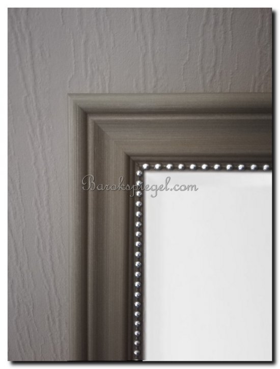 0000M2303-2ts Mirror Nino Taupe with silver bead