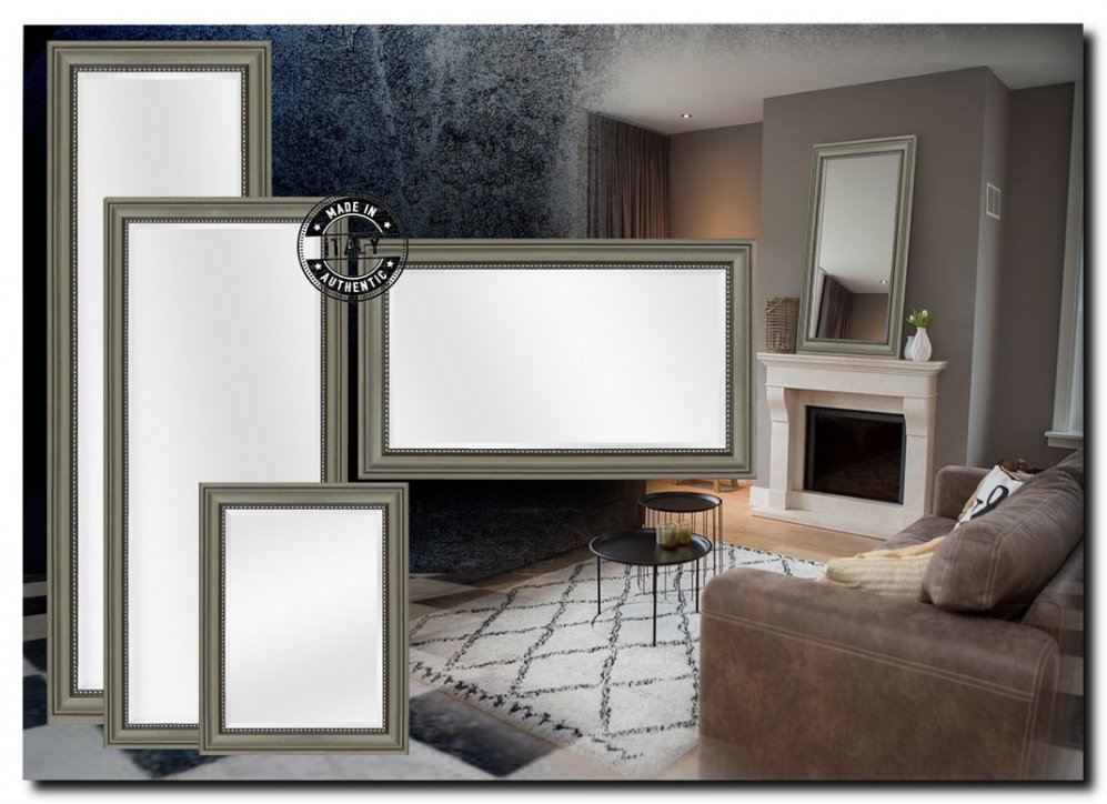 0000M2303-2ts Mirror Nino Taupe with silver bead