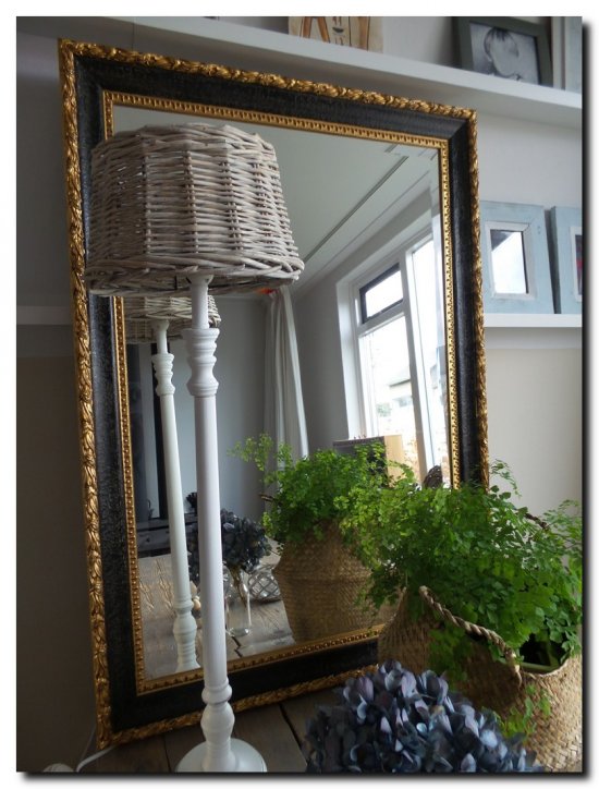 195-044 Mirror Ponzio Antiquegold-black