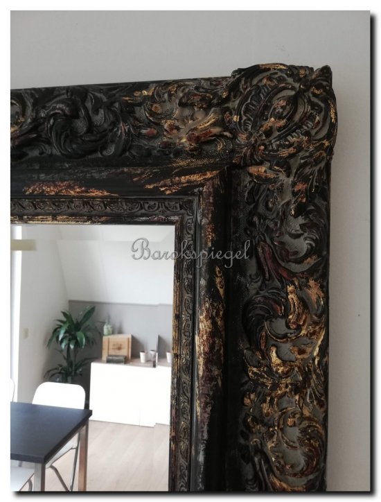 3shb Mirror Allesandro Shabby Black-Gold