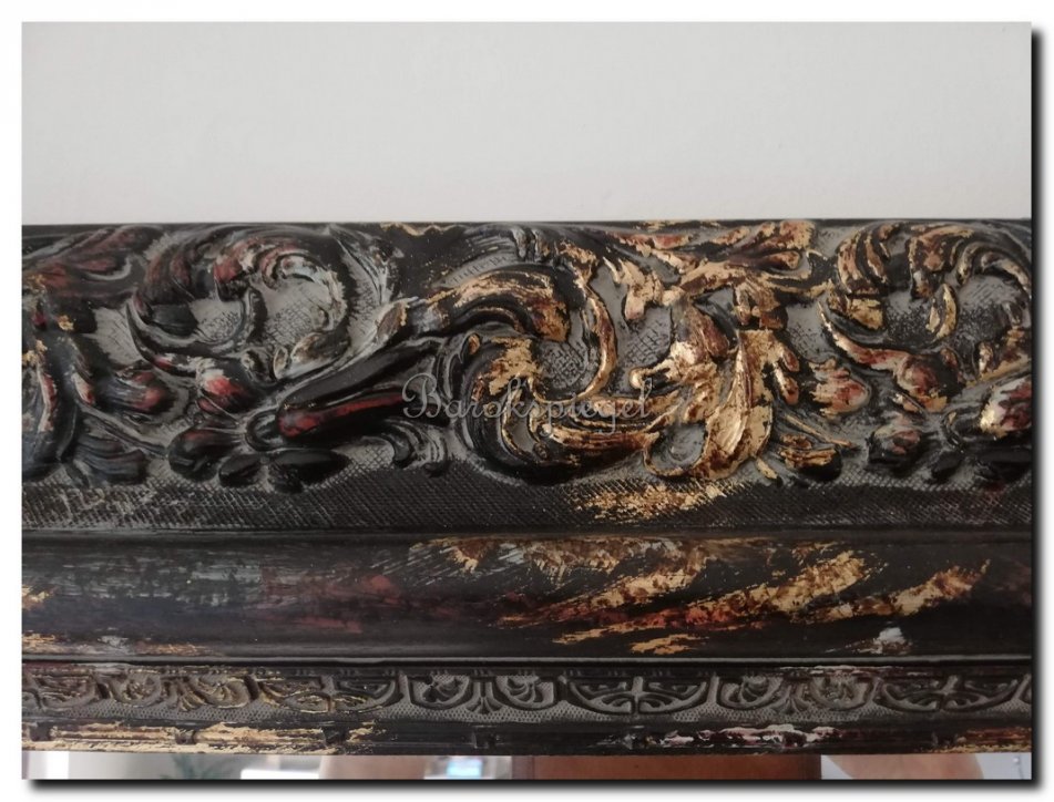 3shb Mirror Allesandro Shabby Black-Gold