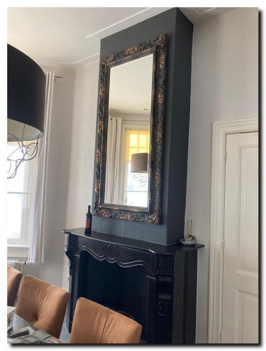 3shb Mirror Allesandro Shabby Black-Gold