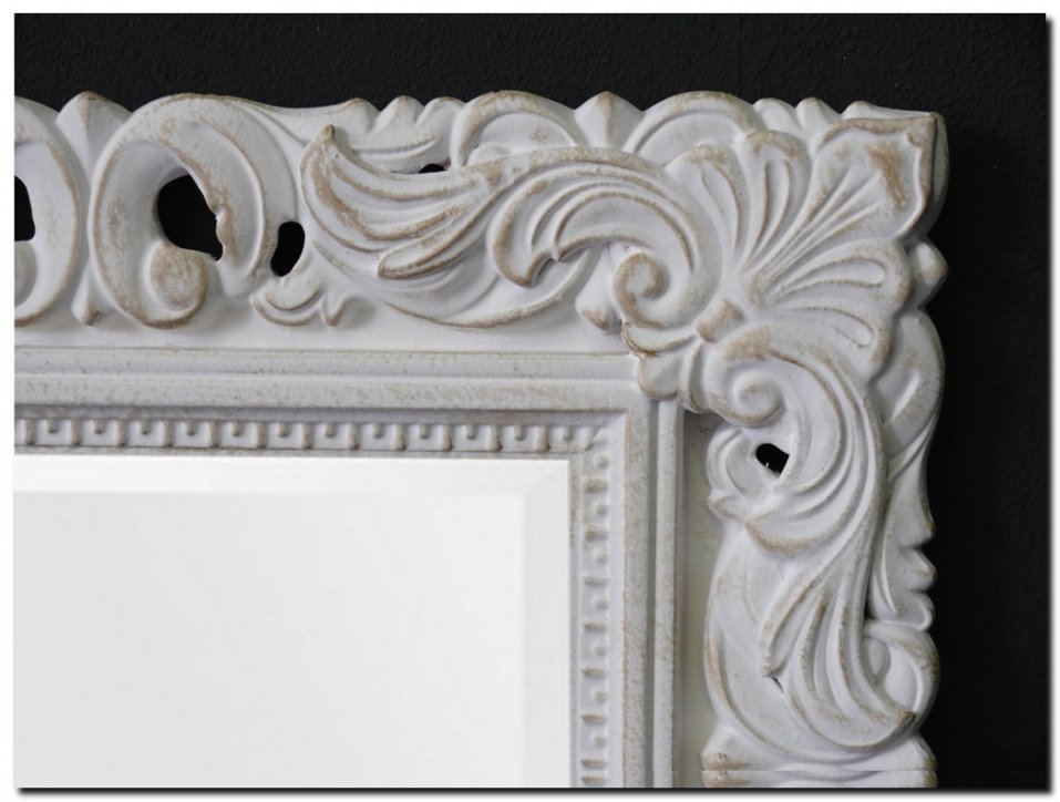526shw Mirror Francesco Shabby White