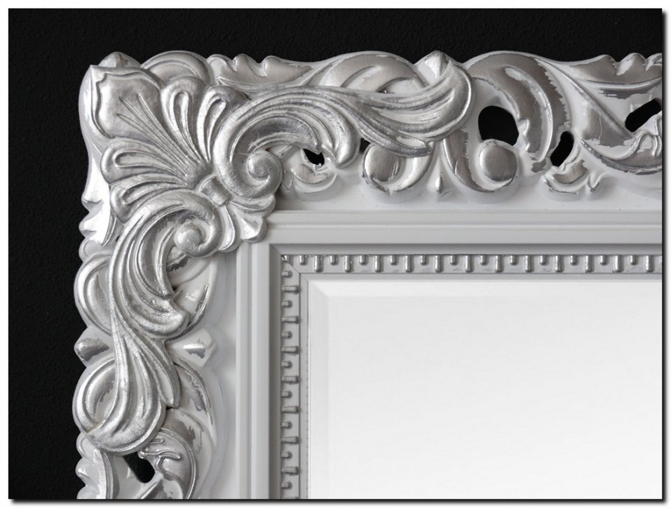 526ws Mirror Francesco White with Silver