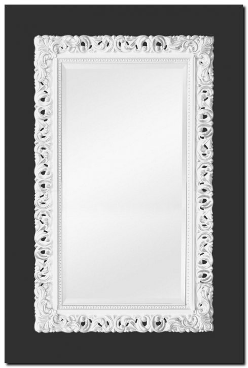 526ws Mirror Francesco White with Silver