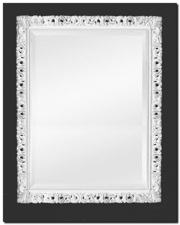 526ws Mirror Francesco White with Silver