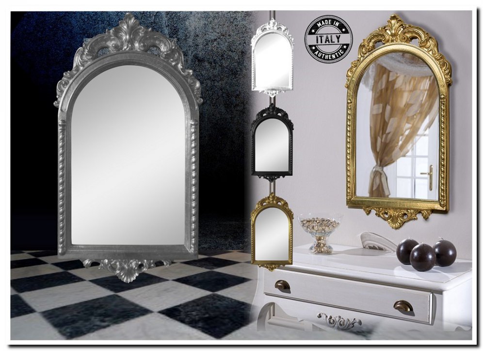 7.0021-L-B Mirror Ambra Antiquesilver