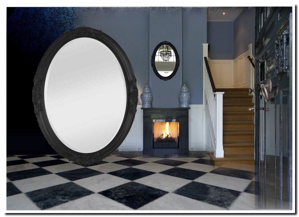 7.1699-B-I Mirror Agnese Black highgloss