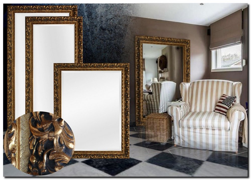 8400ag Mirror Antonio Napoli Antiquegold