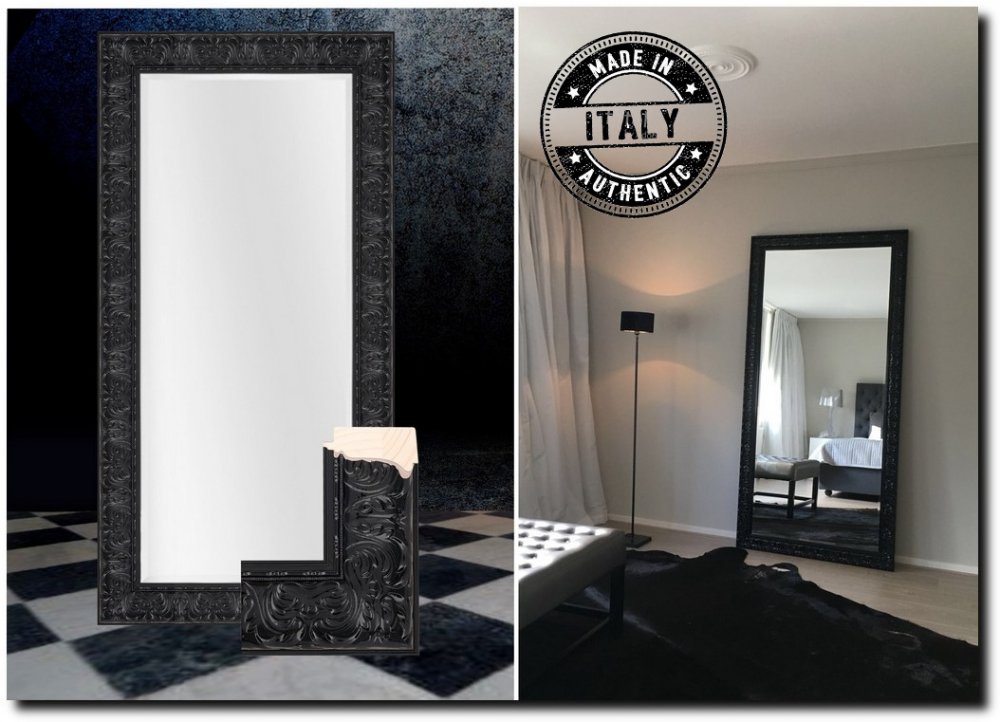 8690b Mirror Prague Black gloss