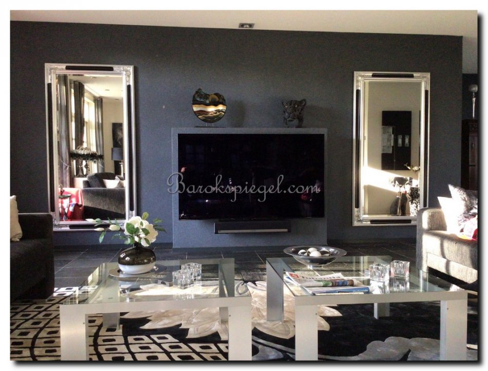 9.2521F60001sb Mirror Basilio Silver-Black