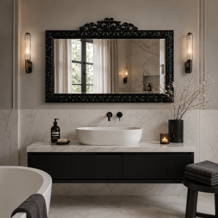Muscorino 2 Mirror Vito Highgloss black 93x139cm