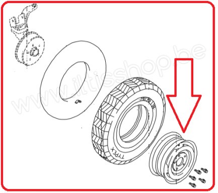 183601025A-gebruikt. Rim - used.