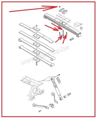 A0286-K3-3 Lock nut M16 suspension arms, shock absorbers & leaf springs - new.