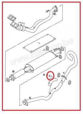 A0332-K2-6 Rear exhaust heat shield bracket - new.