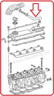 A0396-nieuw-R2-2 Valve cover breather hose - new.