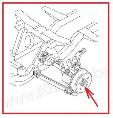 A1083+A1084-R6-3 Center nut + spring velocity shaft - new.