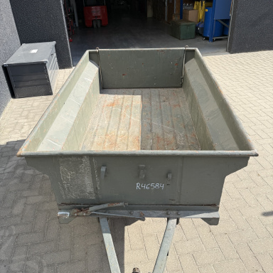 ABL aanhangwagen 1/4T "Schmidt" met afdekzeil. ABL trailer 1/4T "Schmidt" with tarpaulin.