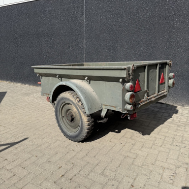 ABL aanhangwagen 1/4T "Schmidt" met afdekzeil. ABL trailer 1/4T "Schmidt" with tarpaulin.