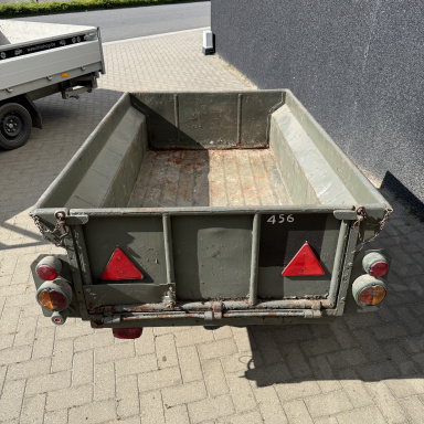 ABL aanhangwagen 1/4T "Schmidt" met afdekzeil. ABL trailer 1/4T "Schmidt" with tarpaulin.