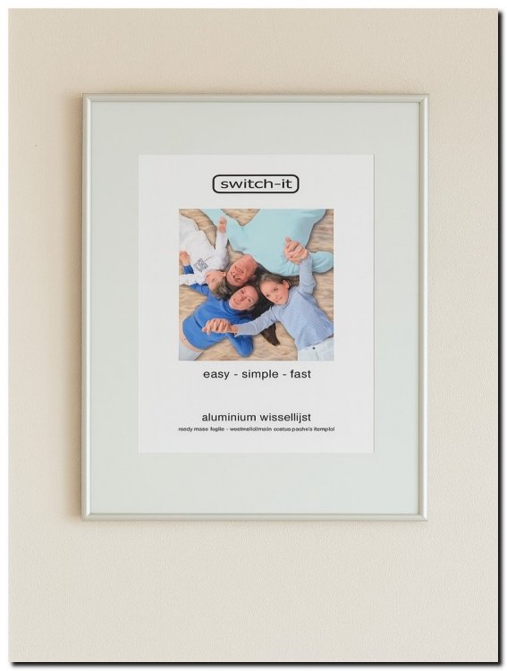 14.104 F Switch-it S Aluminium Picture Frame Matte Silver