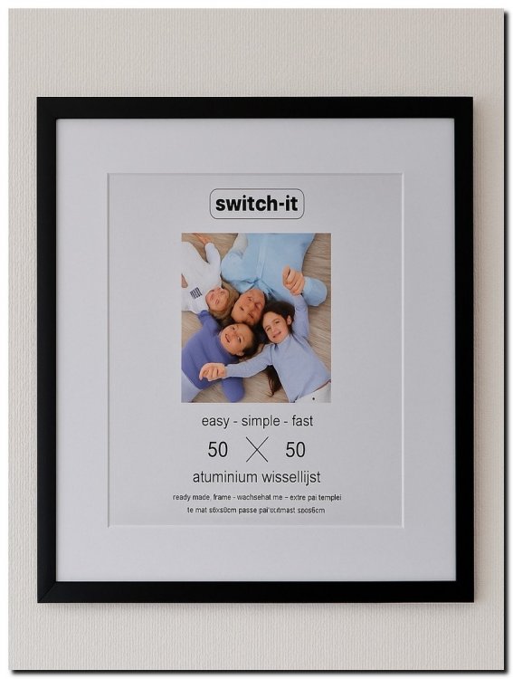14.321 F Switch-it XL Aluminium Picture Frame Matte Black