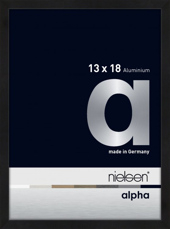 16FBM Nielsen Alpha Aluminium Picture Frame Black Matt