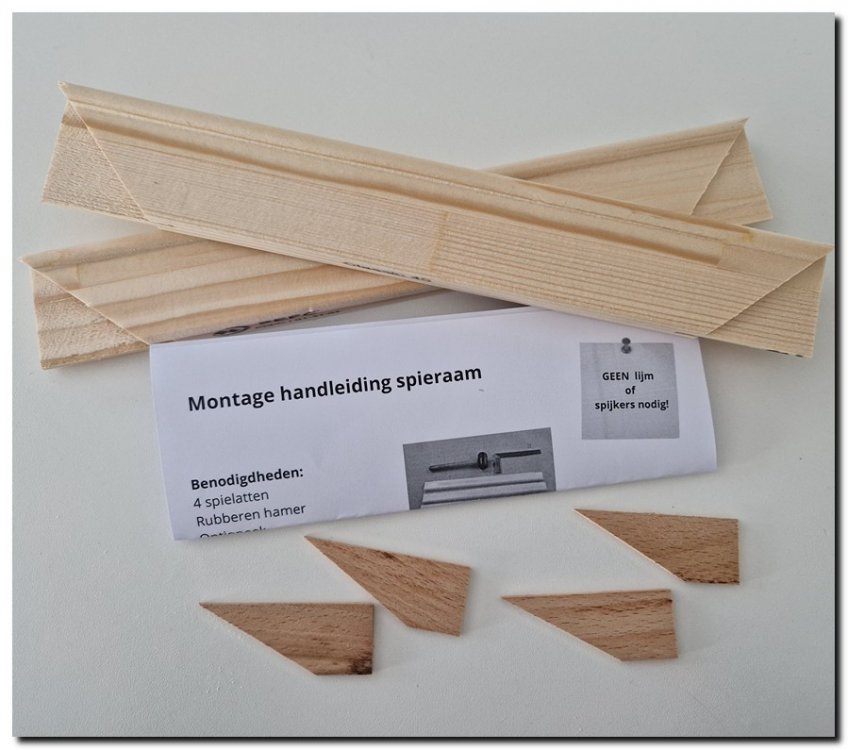 bSpie45 Pakket 55-100 Complete DIY set for 45mm stretcher frame incl. hanger until 100x100cm