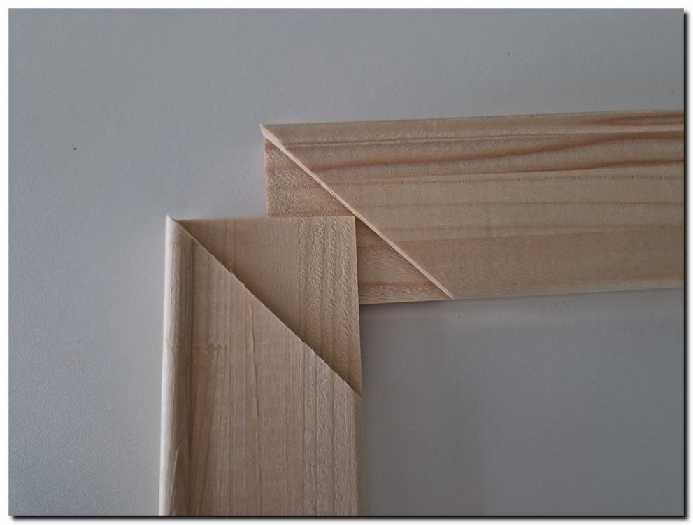 gSpie65 Pakket TL 60-160 Complete DIY Set incl. Hanging Brackets for Wide Stretcher Frame 65 mm with Centre Bar up to 60 × 160 cm