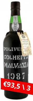 GWDO020 1987 DOliveira Malmsey Colheita Madeira - sweet