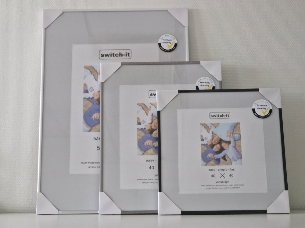 14.104 W Switch-it S Aluminium Changeable Frames Matte Silver