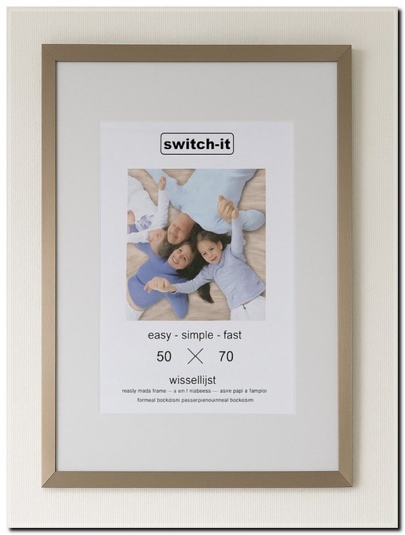 14.308 W Switch-it XL Aluminium Changeable Frames Matte Bronze