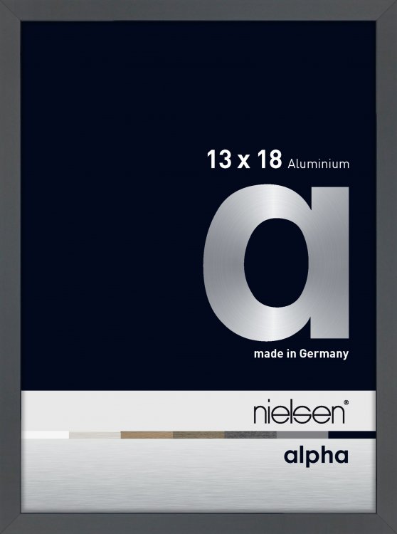 16FDG Nielsen Alpha Aluminium Picture Frame Glossy Dark Grey