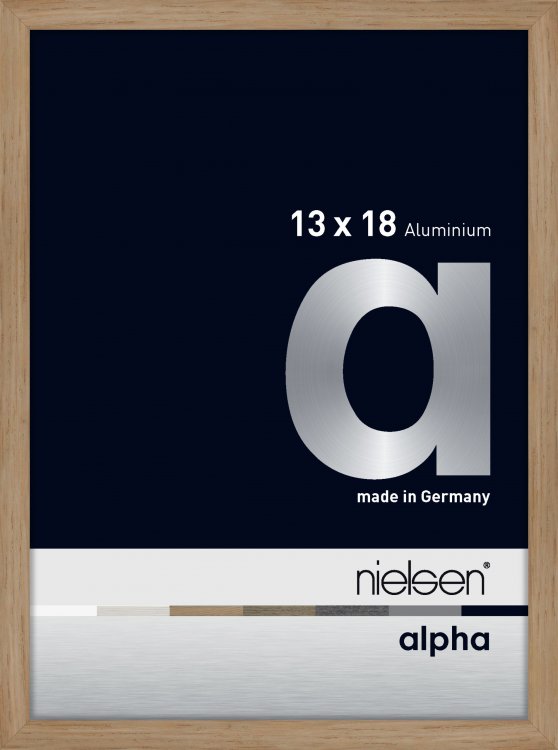16FO Nielsen Alpha Aluminium Picture Frame Oak