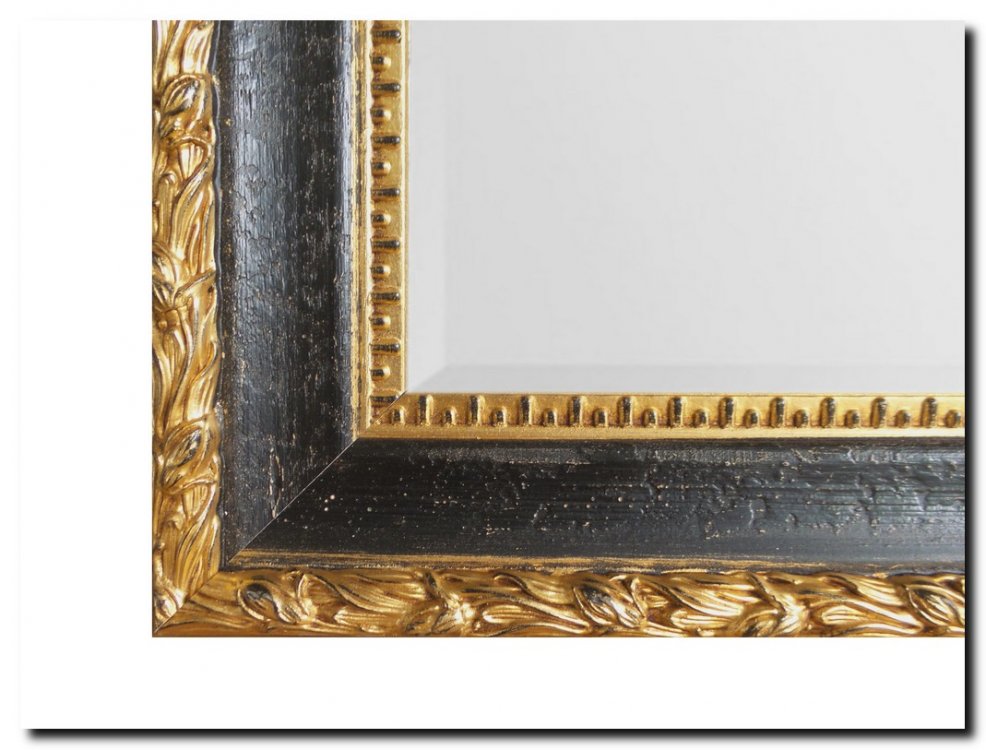 195-044 Painting frame Bernadotte Antiquegold-black