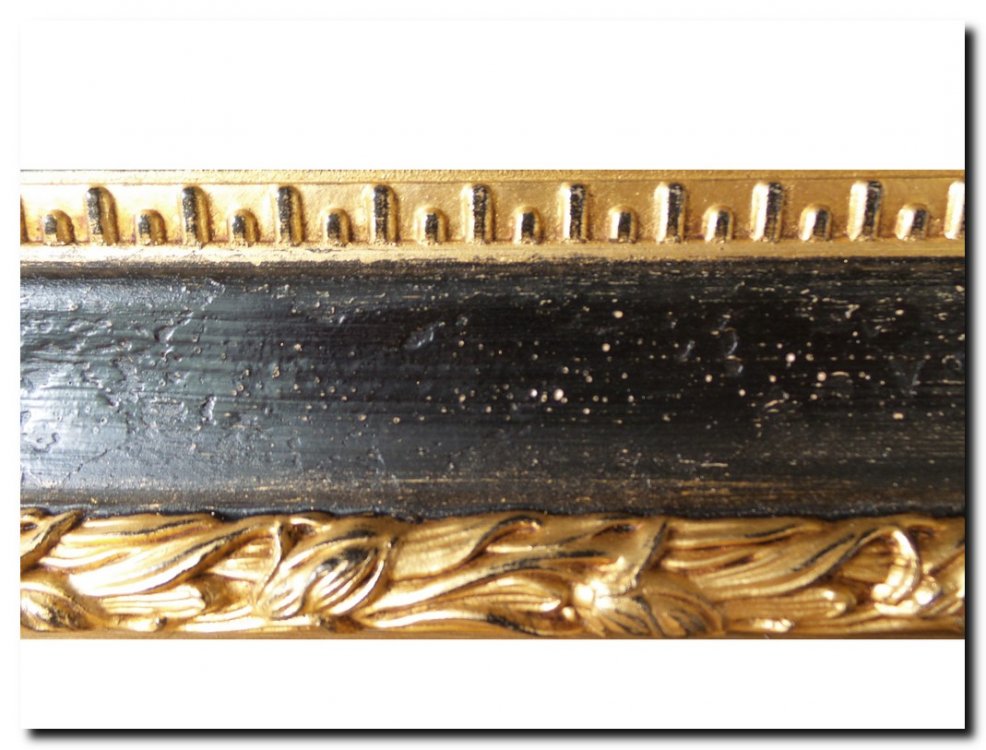 195-044 Painting frame Bernadotte Antiquegold-black