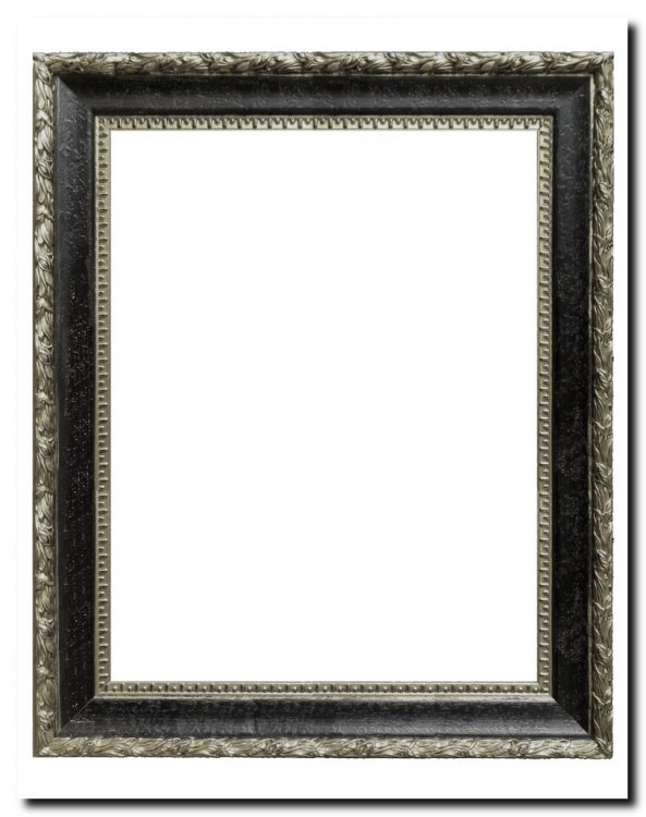 195-11.44 Painting frame Bernadotte Antiquesilver-black