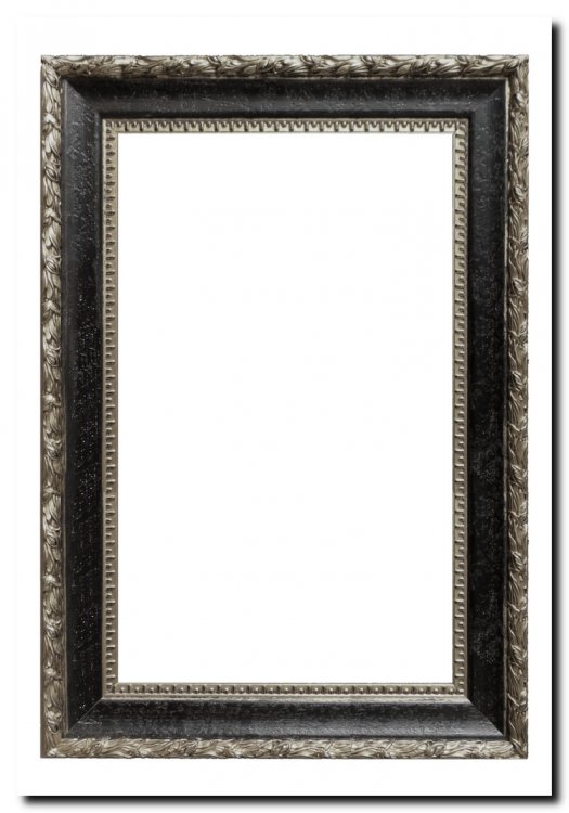 195-11.44 Painting frame Bernadotte Antiquesilver-black