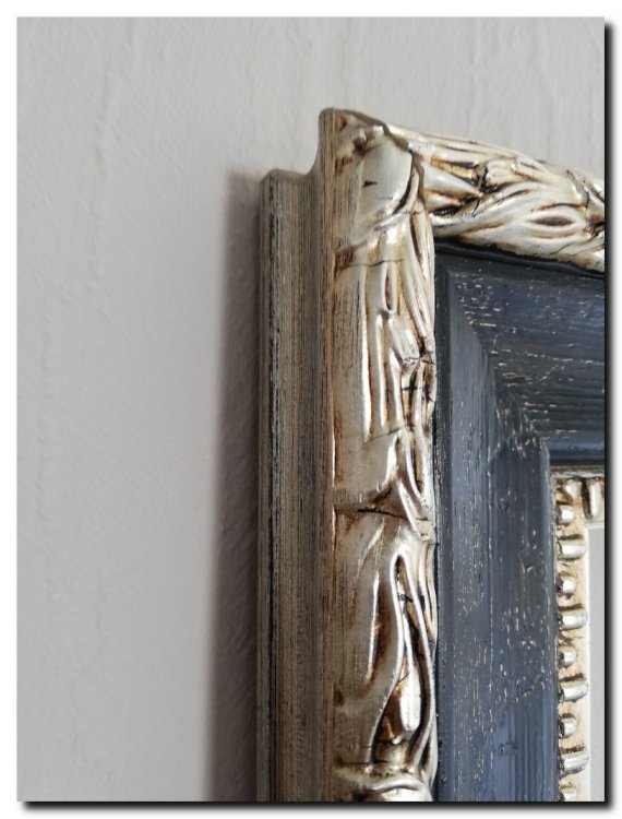 195-11.44 Painting frame Bernadotte Antiquesilver-black