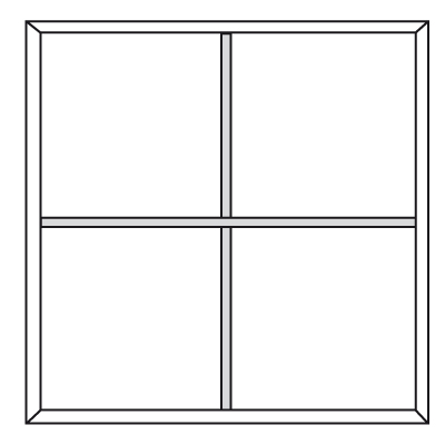 3D Museum 45×44 mm stretcher with cross – maximum stability