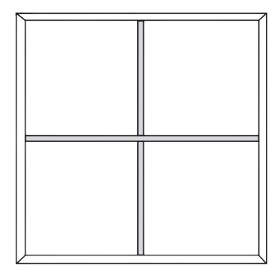 Stretcher frame with cross bar – extra rigidity for large square canvas