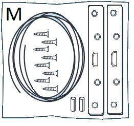 Doe-het-zelf Ophangbeugels met staalkabel DIY Painting Hanging Set