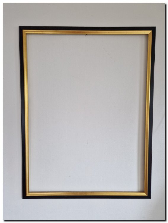 Grote Lijst zwart met goud outlet 90x120cm