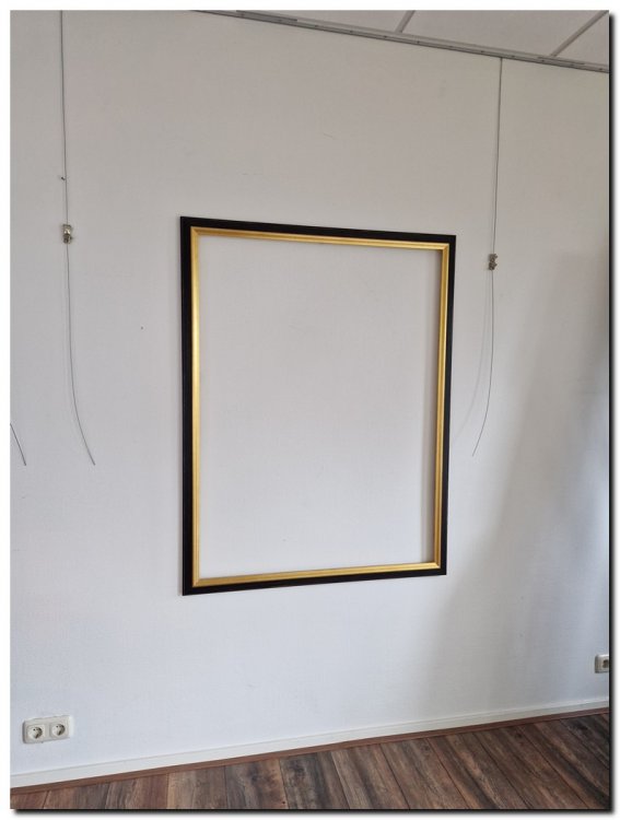 Grote Lijst zwart met goud outlet 90x120cm