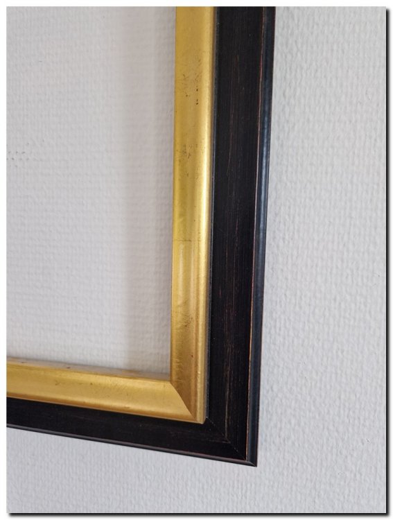 Grote Lijst zwart met goud outlet 90x120cm