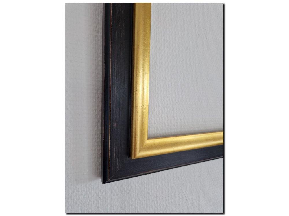 Grote Lijst zwart met goud outlet 90x120cm