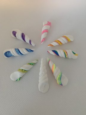 Losse eenhoorn hoorntjes