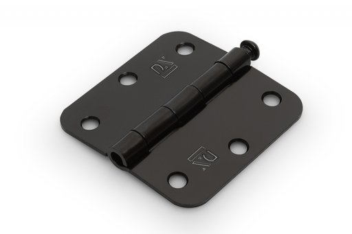 273676 Butt hinge round corners pen 76x76 mm steel black